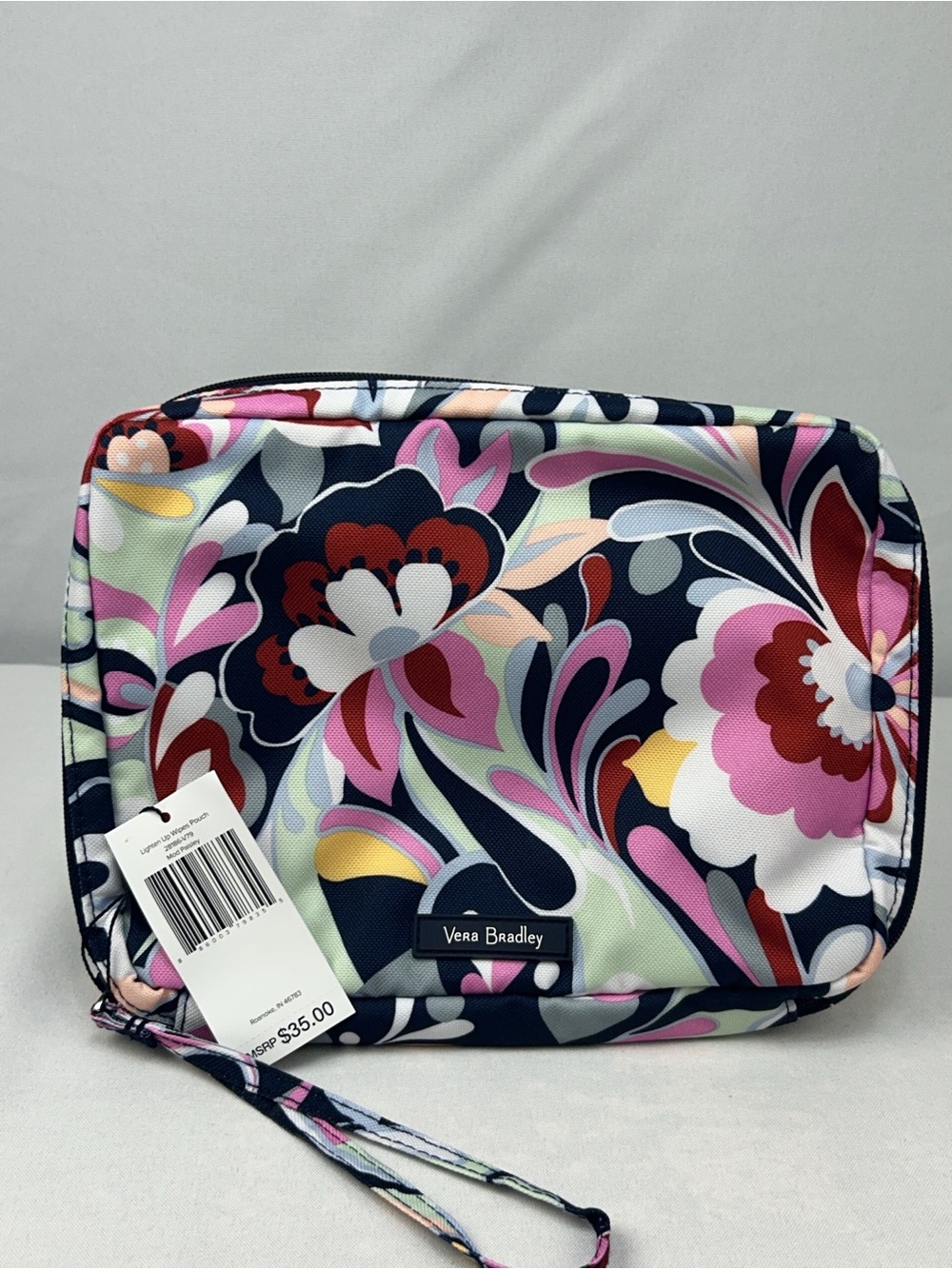 Vera Bradley Navy Floral Baby Wipes Pouch